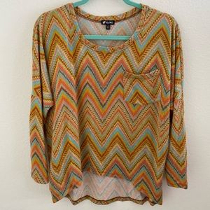 High Low Long Sleeve Top